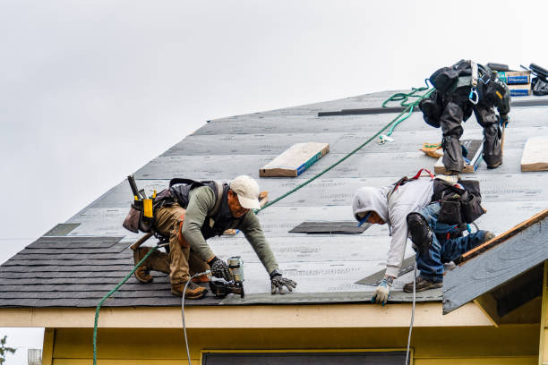 Professional Gutter Installation technician working in Jetersville, VA